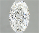 Natural Diamond 0.50 Carats, Oval with  Cut, F Color, VS1 Clarity and Certified by GIA