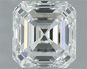 Foto Diamante Natural 0.90 quilates, Asscher , Color H, claridad SI1 y certificado GIA de