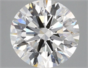 Lab Grown Diamond 3.07 Carats, Round with Ideal Cut, H Color, VS1 Clarity and Certified by IGI