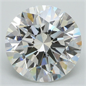 Lab Grown Diamond 3.09 Carats, Round with Excellent Cut, F Color, VS1 Clarity and Certified by GIA