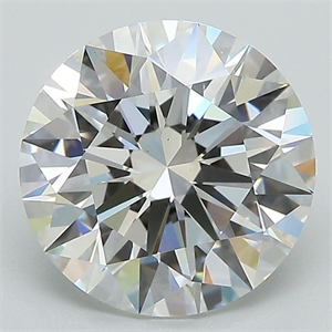 Picture of Lab Grown Diamond 3.09 Carats, Round with Excellent Cut, F Color, VS1 Clarity and Certified by GIA