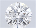 Lab Grown Diamond 5.05 Carats, Round with Ideal Cut, F Color, VS1 Clarity and Certified by IGI
