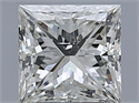 Natural Diamond 1.50 Carats, Princess with  Cut, H Color, SI2 Clarity and Certified by HRD