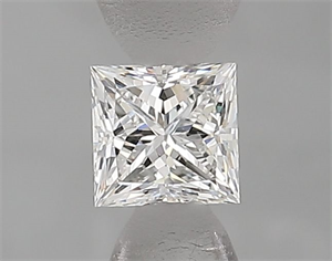 Picture of Natural Diamond 0.40 Carats, Princess with  Cut, F Color, VS2 Clarity and Certified by GIA