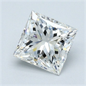 Natural Diamond 1.20 Carats, Princess with  Cut, G Color, VVS1 Clarity and Certified by GIA