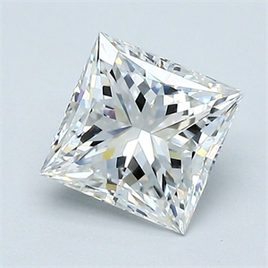 Picture of Natural Diamond 1.20 Carats, Princess with  Cut, G Color, VVS1 Clarity and Certified by GIA