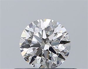 Picture of Natural Diamond 0.40 Carats, Round with Excellent Cut, H Color, IF Clarity and Certified by GIA
