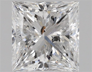 Picture of Natural Diamond 0.91 Carats, Princess with  Cut, E Color, SI2 Clarity and Certified by HRD