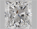 Natural Diamond 0.91 Carats, Princess with  Cut, E Color, SI2 Clarity and Certified by HRD