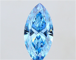 Picture of Lab Grown Diamond 8.02 Carats, Marquise with  Cut, Fancy Vivid Blue Color, VS1 Clarity and Certified by IGI