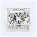 Natural Diamond 2.01 Carats, Princess with  Cut, J Color, SI2 Clarity and Certified by GIA