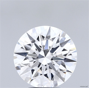 Picture of Lab Grown Diamond 4.00 Carats, Round with Ideal Cut, E Color, VS2 Clarity and Certified by IGI