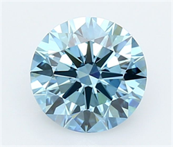 Picture of Lab Grown Diamond 1.80 Carats, Round with Ideal Cut, Fancy Vivid Blue Color, VVS1 Clarity and Certified by IGI