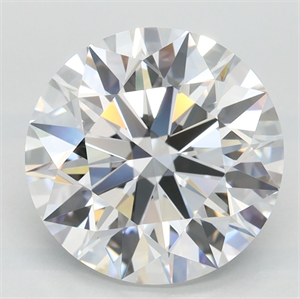 Picture of Lab Grown Diamond 3.13 Carats, Round with Excellent Cut, D Color, VVS1 Clarity and Certified by GIA