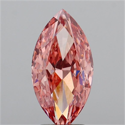 Picture of Lab Grown Diamond 5.16 Carats, Marquise with  Cut, Fancy Vivid Pink Color, VS1 Clarity and Certified by IGI