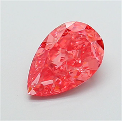 Picture of Lab Grown Diamond 2.51 Carats, Pear with  Cut, Fancy Vivid Pink Color, VVS2 Clarity and Certified by IGI