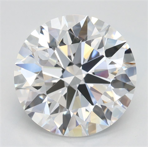 Picture of Lab Grown Diamond 3.15 Carats, Round with Ideal Cut, D Color, IF Clarity and Certified by IGI