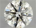 Diamante Natural 0.54 quilates, Redondo , Color K, claridad VVS2 y certificado GIA
