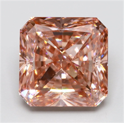 Picture of Lab Grown Diamond 3.00 Carats, SQUARE RADIANT with  Cut, Fancy Vivid Pink Color, VS1 Clarity and Certified by IGI