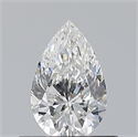 Natural Diamond 0.51 Carats, Pear with  Cut, E Color, VVS2 Clarity and Certified by GIA