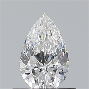 Picture of Natural Diamond 0.51 Carats, Pear with  Cut, E Color, VVS2 Clarity and Certified by GIA