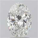 Natural Diamond 1.50 Carats, Oval with  Cut, E Color, SI1 Clarity and Certified by GIA