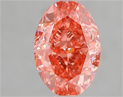 Picture of Lab Grown Diamond 1.94 Carats, Oval with  Cut, Fancy Vivid Pink Color, VS1 Clarity and Certified by IGI