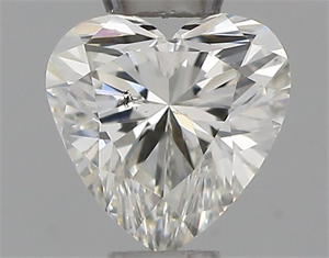 Picture of Natural Diamond 0.30 Carats, Heart with  Cut, H Color, SI2 Clarity and Certified by IGI