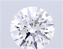 Lab Grown Diamond 6.46 Carats, Round with Ideal Cut, E Color, VVS2 Clarity and Certified by IGI