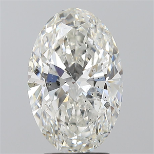 Picture of Natural Diamond 3.01 Carats, Oval with  Cut, H Color, SI2 Clarity and Certified by GIA