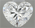 Natural Diamond 0.44 Carats, Heart with  Cut, E Color, VS2 Clarity and Certified by GIA