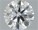 Natural Diamond 0.41 Carats, Round with Excellent Cut, F Color, SI1 Clarity and Certified by GIA