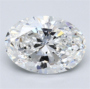 Picture of Natural Diamond 2.50 Carats, Oval with  Cut, F Color, SI1 Clarity and Certified by GIA