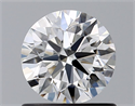 Natural Diamond 0.83 Carats, Round with Excellent Cut, H Color, VVS1 Clarity and Certified by GIA