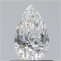 Natural Diamond 0.60 Carats, Pear with  Cut, E Color, VS2 Clarity and Certified by GIA