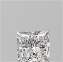 Natural Diamond 0.50 Carats, Princess with  Cut, E Color, VVS2 Clarity and Certified by GIA