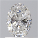 Natural Diamond 0.60 Carats, Oval with  Cut, E Color, VS2 Clarity and Certified by GIA