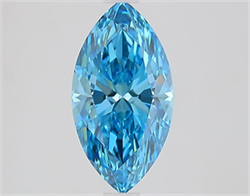 Picture of Lab Grown Diamond 1.61 Carats, Marquise with  Cut, Fancy Vivid Blue Color, VVS2 Clarity and Certified by IGI