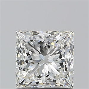 Picture of Natural Diamond 1.01 Carats, Princess with  Cut, H Color, SI1 Clarity and Certified by GIA