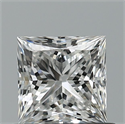 Natural Diamond 0.80 Carats, Princess with  Cut, E Color, VS1 Clarity and Certified by GIA