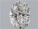 Natural Diamond 1.00 Carats, Oval with  Cut, G Color, VS2 Clarity and Certified by GIA
