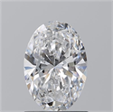 Natural Diamond 1.13 Carats, Oval with  Cut, D Color, SI2 Clarity and Certified by GIA