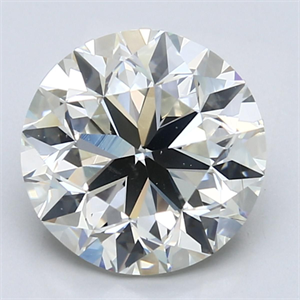 Picture of Natural Diamond 3.70 Carats, Round with Very Good Cut, J Color, SI1 Clarity and Certified by GIA