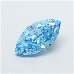 Picture of Lab Grown Diamond 1.51 Carats, Marquise with  Cut, Fancy Vivid Blue Color, VVS2 Clarity and Certified by IGI