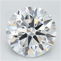 Lab Grown Diamond 2.98 Carats, Round with Excellent Cut, D Color, FL Clarity and Certified by GIA
