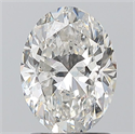 Natural Diamond 1.50 Carats, Oval with  Cut, G Color, SI2 Clarity and Certified by GIA