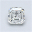 Natural Diamond 1.01 Carats, Asscher with  Cut, H Color, VS2 Clarity and Certified by GIA