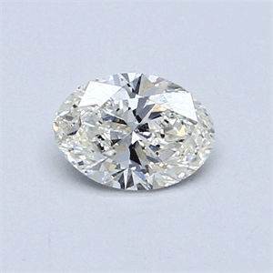0.50 Carats, Oval Diamond with  Cut, J Color, SI1 Clarity and Certified by GIA