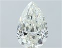 Natural Diamond 4.01 Carats, Pear with  Cut, H Color, SI1 Clarity and Certified by HRD