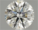 Natural Diamond 0.90 Carats, Round with Excellent Cut, K Color, SI1 Clarity and Certified by GIA